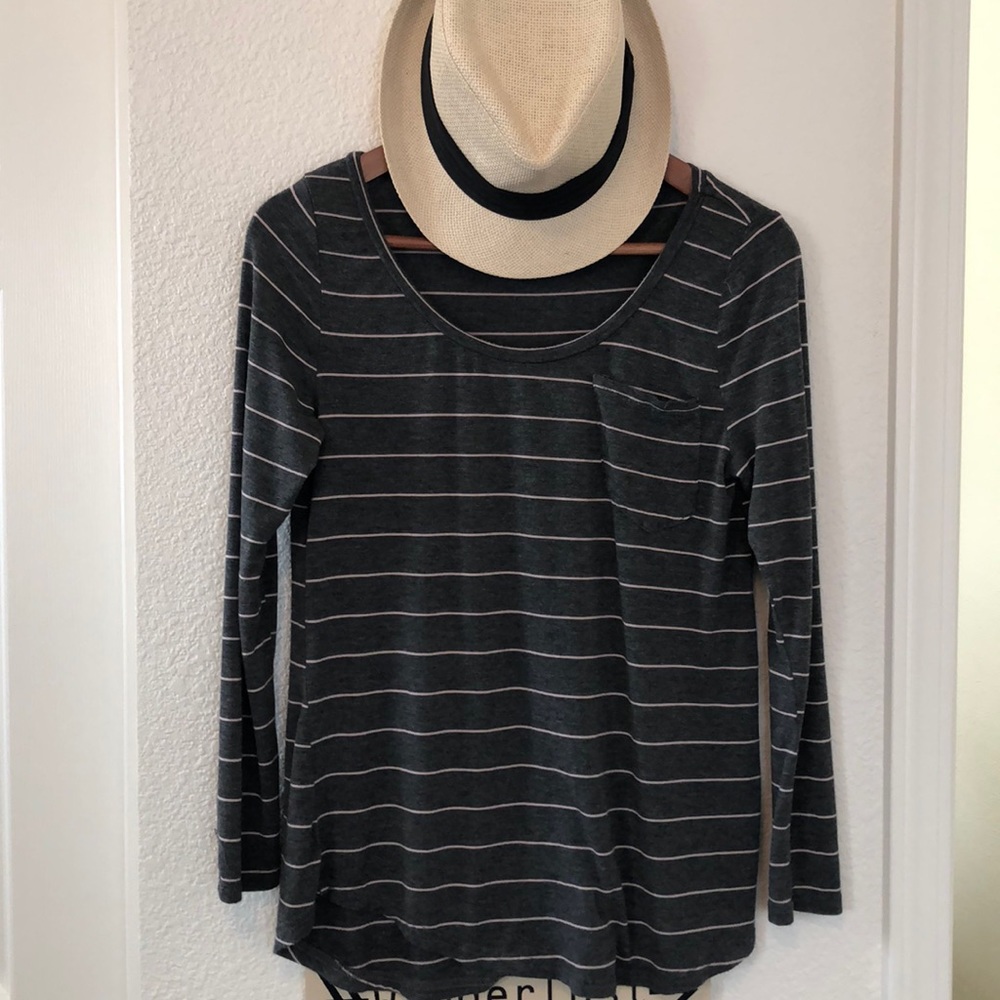 Quarter Sleeve Swoop Neck